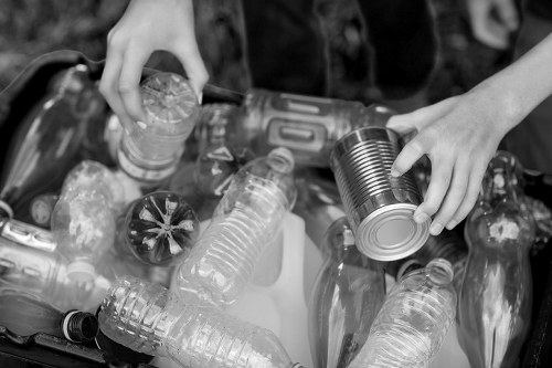 Professional garage clearance service at work