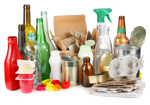 Different types of builders waste ready for clearance